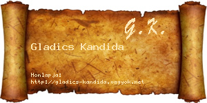 Gladics Kandida névjegykártya